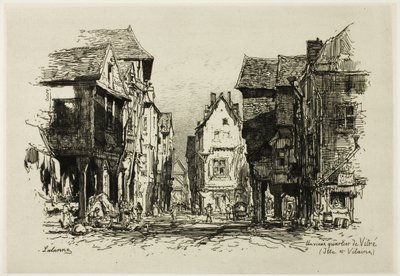 En gammel bydel i Vitre, Ille-et-Vilaine av Maxime Lalanne