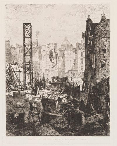 Riving for åpningen av Boulevard St. Germain, 1862. av Maxime Lalanne