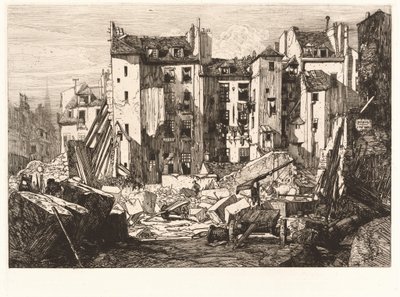 Rivning for anleggelsen av rue des Écoles av Maxime Lalanne