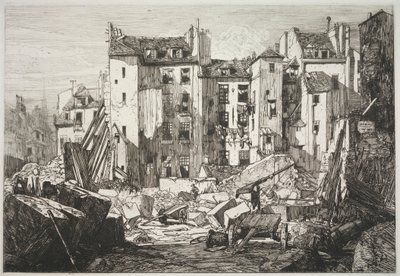 Riving for åpningen av Rue des Ecoles, 1862. av Maxime Lalanne