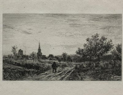 Landskap, Kveld (Returning Home) av Maxime Lalanne