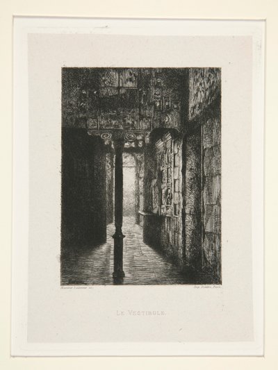 Vestibylen, pl. 3 fra suiten At Victor Hugo (Victor Hugo). av Maxime Lalanne