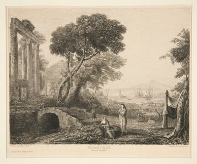 Paysage Italien (italiensk landskap) av Maxime Lalanne