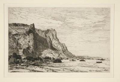 Stranden til de svarte kuene? Villers (Calvados) (Beach of Black Cows at Villers [Cavaldos]) av Maxime Lalanne