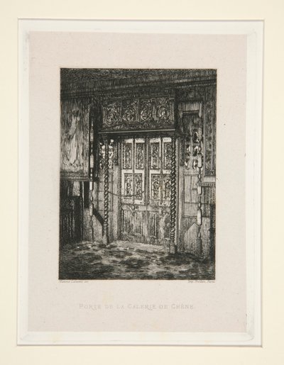 Porte de la galerie de ch?ne (Døren til Oak Gallery), pl. 8 fra suiten Chez Victor Hugo (Victor Hugo av Maxime Lalanne