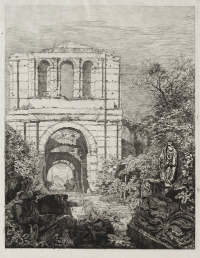 Ruinene av Lallien-palasset. av Maxime Lalanne