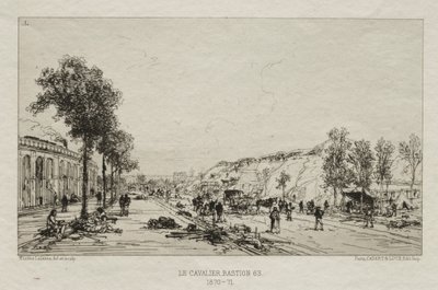 Souvenirs artistiques du Siège de Paris: Le Cavalie Bastion 63, 1870-71. av Maxime Lalanne