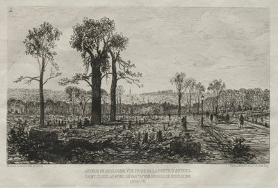 Kunstneriske minner fra beleiringen av Paris: Avenue de Boulogne, Utsikt fra Porte d