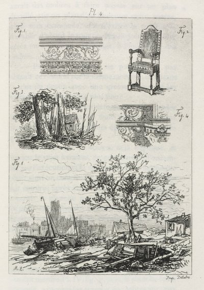 Avhandling om etsning: Plate 4, 1866. av Maxime Lalanne