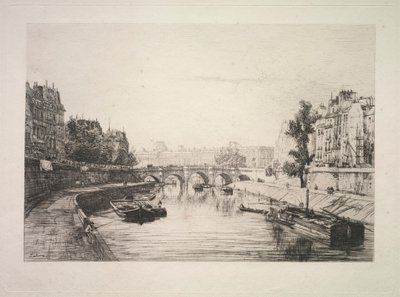 Utsikt fra St. Michel-broen, 1865. av Maxime Lalanne