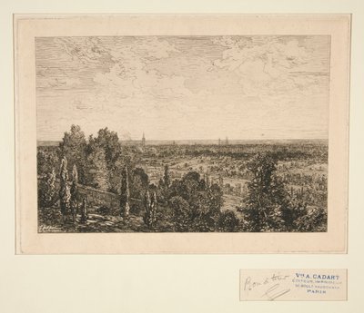 Vue de Paris (utsikt over Paris) av Maxime Lalanne