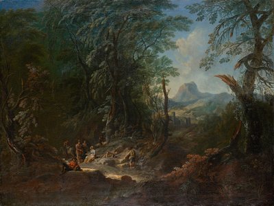 skoglandskap "morgen" av Maximilian Joseph Schinnagl