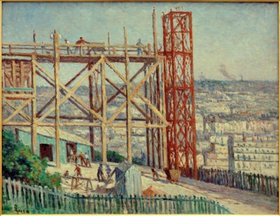 Byggingen av Sacré-Coeur av Maximilien Luce