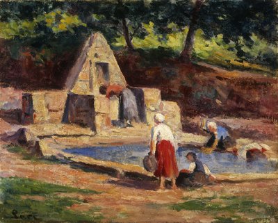 Vaskehjelper, Kermouster; Kermouster, Les Lavandieres, 1914-1915 av Maximilien Luce