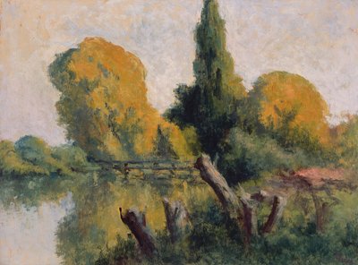 Rolleboise, Small Arm of the Seine in Autumn, c.1925 av Maximilien Luce