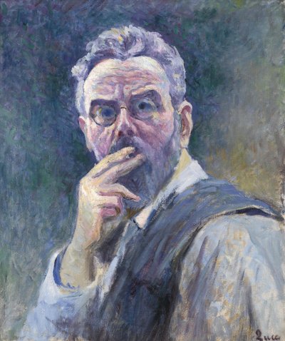 Selvportrett med sigarett, ca. 1905. av Maximilien Luce