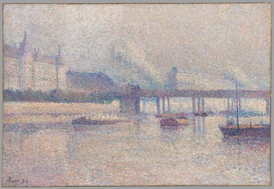 Bredden av Seinen i Paris av Maximilien Luce