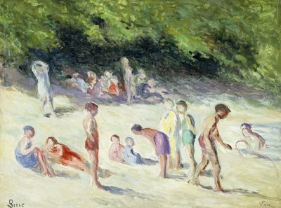 The Bathers of Mericourt; La Baignade a Mericourt, 1935 av Maximilien Luce