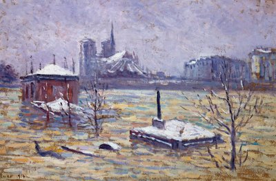 Flommen, 1910 av Maximilien Luce