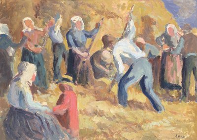 The Harvest, ca. 1914 (olje på papir) av Maximilien Luce
