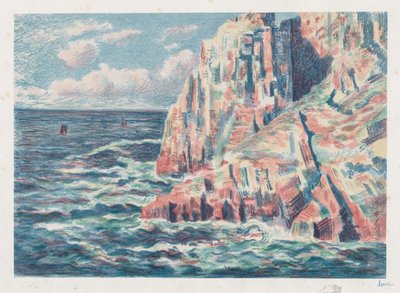 Havet ved Camaret, The Red Rocks av Maximilien Luce
