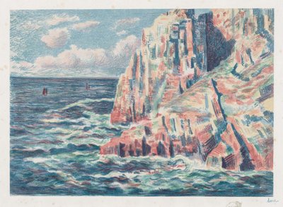 Havet ved Camaret, The Red Rocks, 1895. av Maximilien Luce