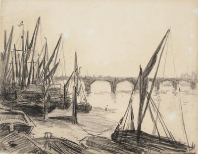 Themsen ved Vauxhall Bridge av Maximilien Luce