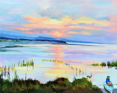 Fredfulle refleksjoner ved solnedgang av Maxine Shore