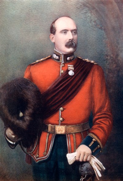 Oberstløytnant AW Thorneycroft, kommanderte Thorneycrofts Mounted Infantry, 1902. av Mayall