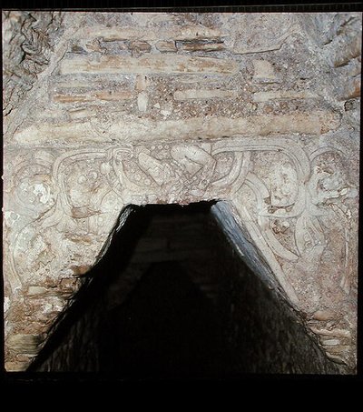 Utskjæring fra kjelleren til palasset, Late Classic Maya (bilde) av Mayan Mayan