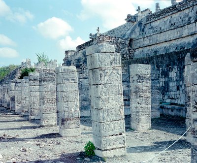 Før colombiansk sivilisasjon: utsikt over stedet til Chichen Itza i Yucatan-regionen. Maya sivilisasjon, klassisk periode og Maya renessanse, 750-1200 e.Kr. Mexico av Mayan Mayan