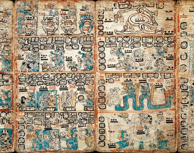 Codex of Madrid, malte miniatyrer av Mayan Mayan
