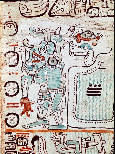 Madrid-kodeksen eller codex tro cortesianus, omhandler horoskop og astrologiske tabeller, rapporter i Spania av Hernan Cortes (1485-1547). Malte miniatyrer av Mayan Mayan