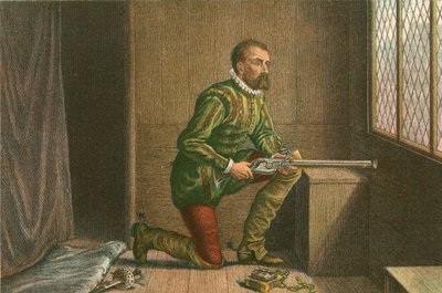 James Hamilton venter på at Regent Moray skal komme (farget gravering) av McLaren John Ralston