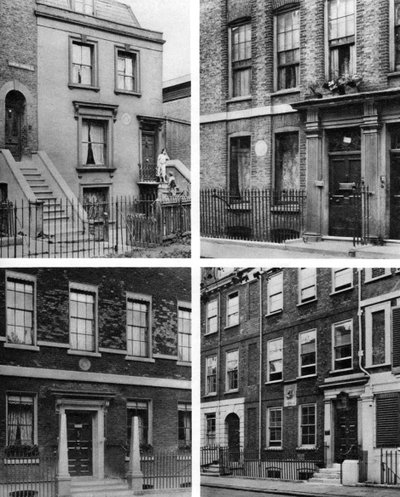 Fire London-hus av kjente menn, London, 1926-1927. av McLeish