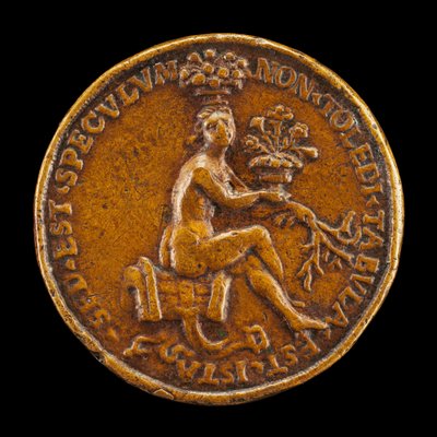 Kvinne sitter på en sal [revers], 1518. av Medallist of 1518