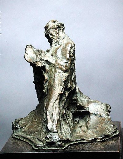 Mann som leser (effekt av at en mann leser avisen) av Medardo Rosso