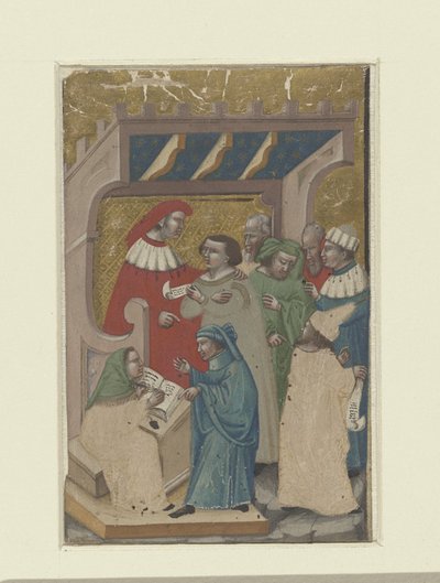 Scene rundt en dommers dom av Meester van 1346