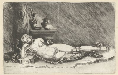 Cleopatras død med slange av Meester van 1515