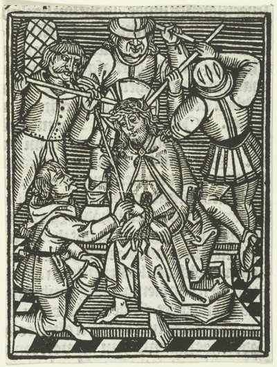 Tornekroningen av Meester van de Delbecq Schreiber Passie (attributed to)
