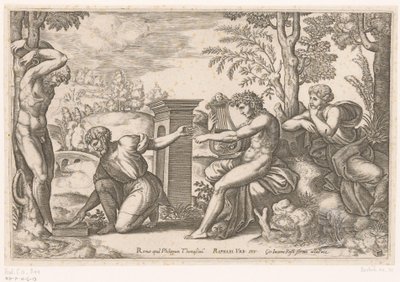 Apollo i Marsyas av Meester van de Dobbelsteen