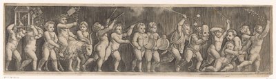 Frisisk med prosesjon av putti av Meester van de Dobbelsteen