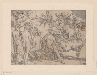 Venus møtte Amor og Jupiter møtte Ganymedes av Meester van de Dobbelsteen