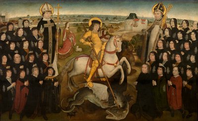 Medlemmene av Guild of the Large Crossbow of Malines, ca. 1500 (olje på panel) av Meester van de Mechelse Sint Jorisgilde