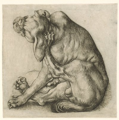 Kløende hund av Meester van het Amsterdamse Kabinet