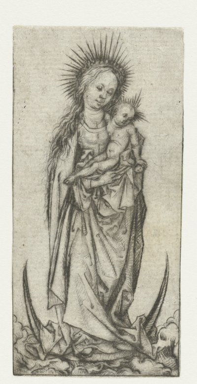 Madonna på halvmånen av Meester van het Amsterdamse Kabinet
