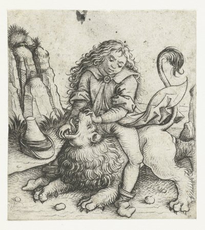 Samson erobrer løven History of Samson (serietittel) av Meester van het Amsterdamse Kabinet