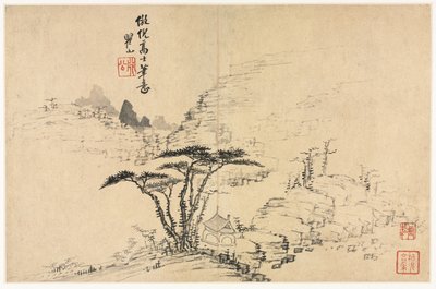 Landskap i forskjellige stiler etter gamle mestere, 1690. av Mei Qing
