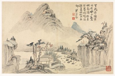 Landskap i forskjellige stiler etter gamle mestere, 1690. av Mei Qing