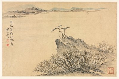 Landskap i forskjellige stiler etter gamle mestere, 1690. av Mei Qing